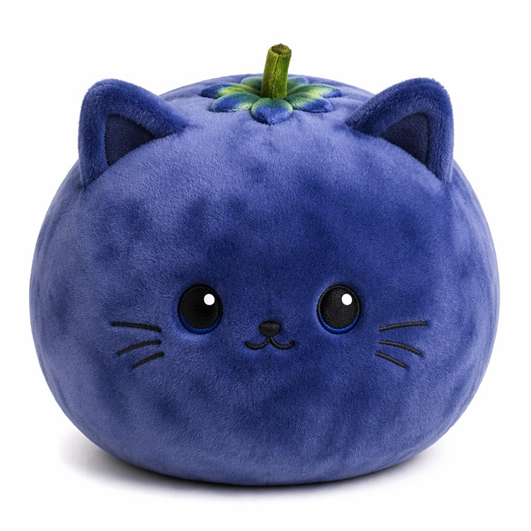 Blueberry Cat Stuffed Animal