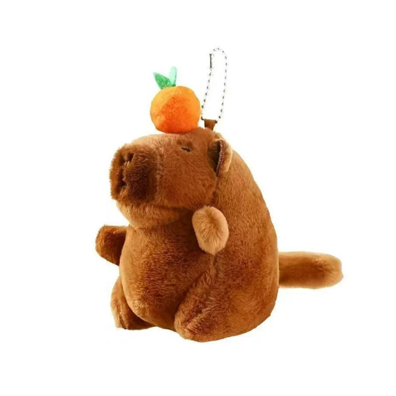 Capybara plush keychain