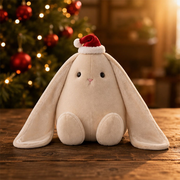 Christmas Teardrop Bunny Plush