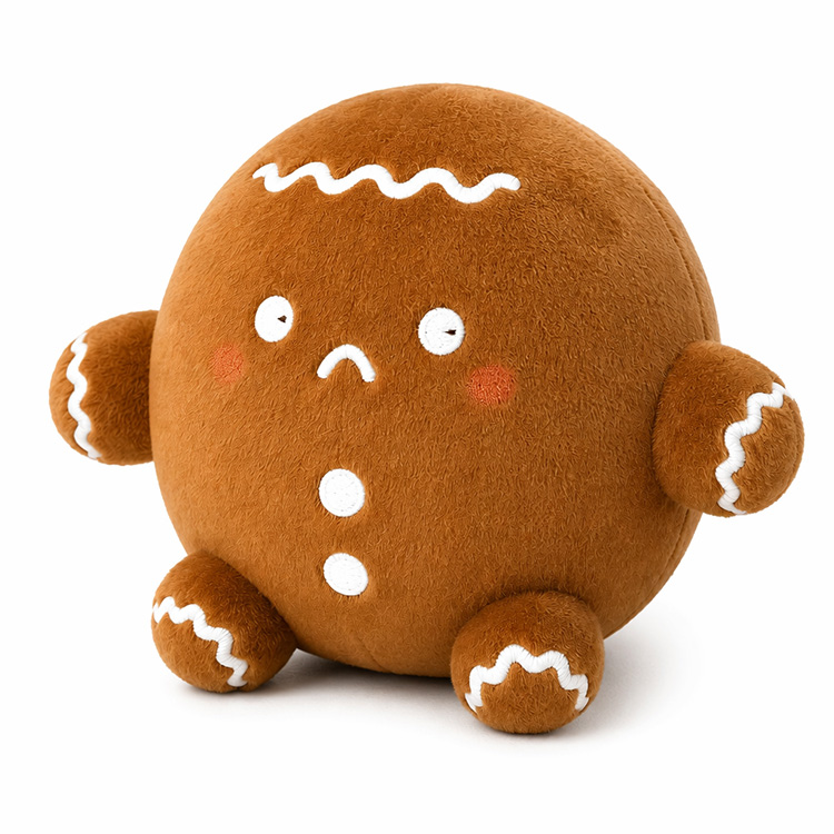 Chubby Christmas Gingerbread Plush Toy