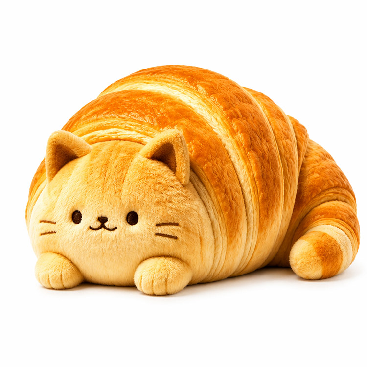 Croissant Cat Plush Toy