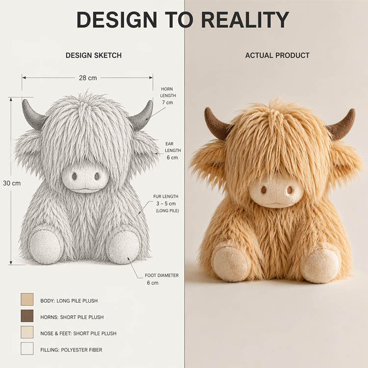 Highland Cow Plush Toy