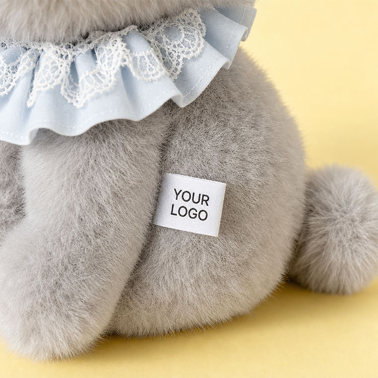 Fluffy Lace Collar Cat Plush Toy
