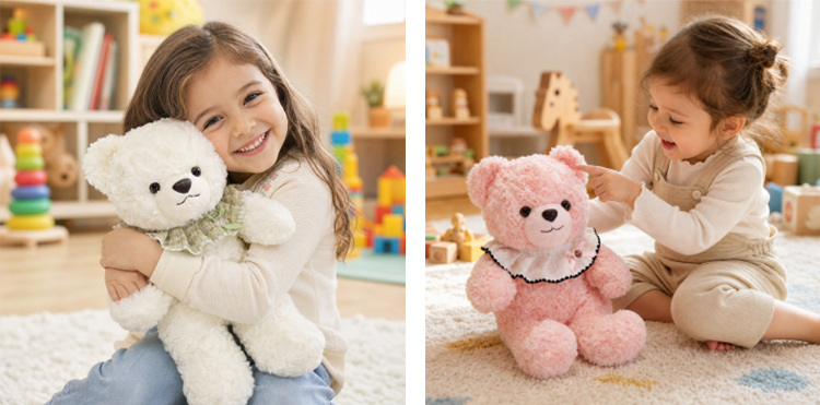 Skin Friendly Plush Teddy Bear with Scarf