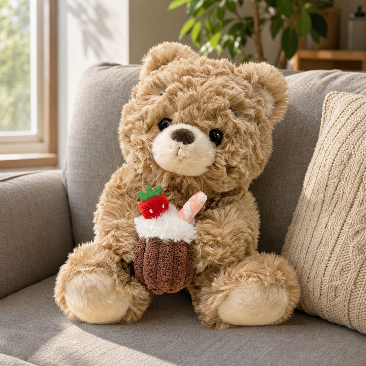 Strawberry Cupcake Teddy Bear Plush