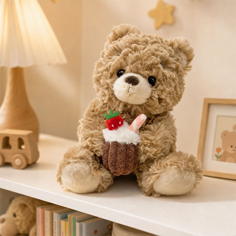 Strawberry Cupcake Teddy Bear Plush