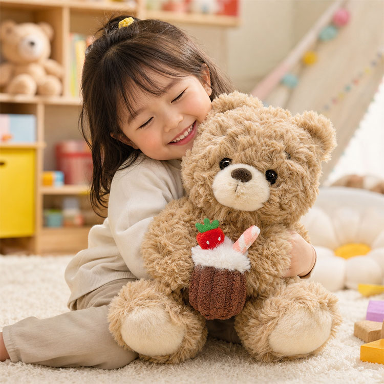 Strawberry Cupcake Teddy Bear Plush