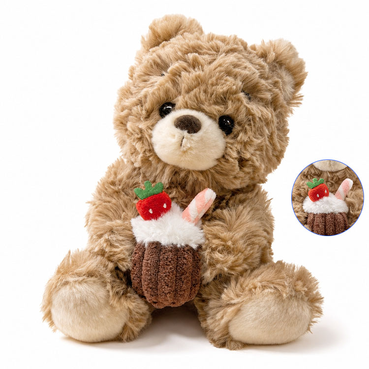 Strawberry Cupcake Teddy Bear Plush