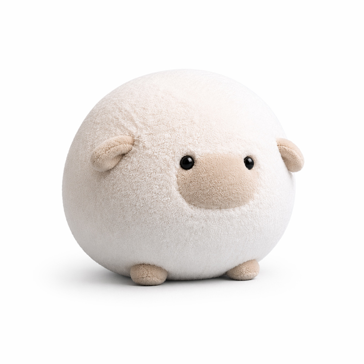 Marshmallow Style Round Sheep Plush Toy